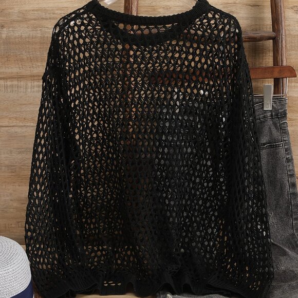 MESH SEE THROUGH PULL OVER TOP SZ XXL - Picture 2 of 6